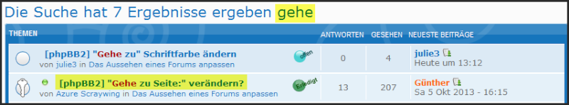 [phpBB2] "Gehe zu" Schriftfarbe ändern 19-07-10