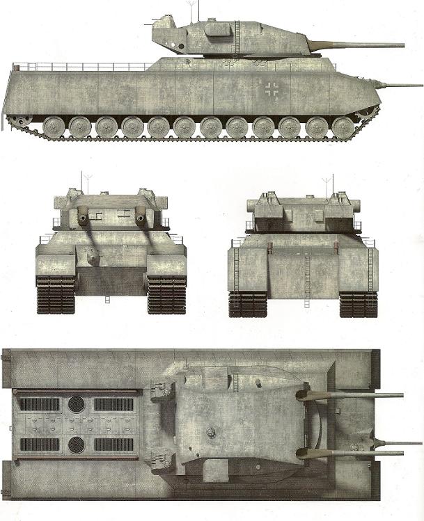 char type landcreuzer P 1000 Ratte jamais construit Ratte_12