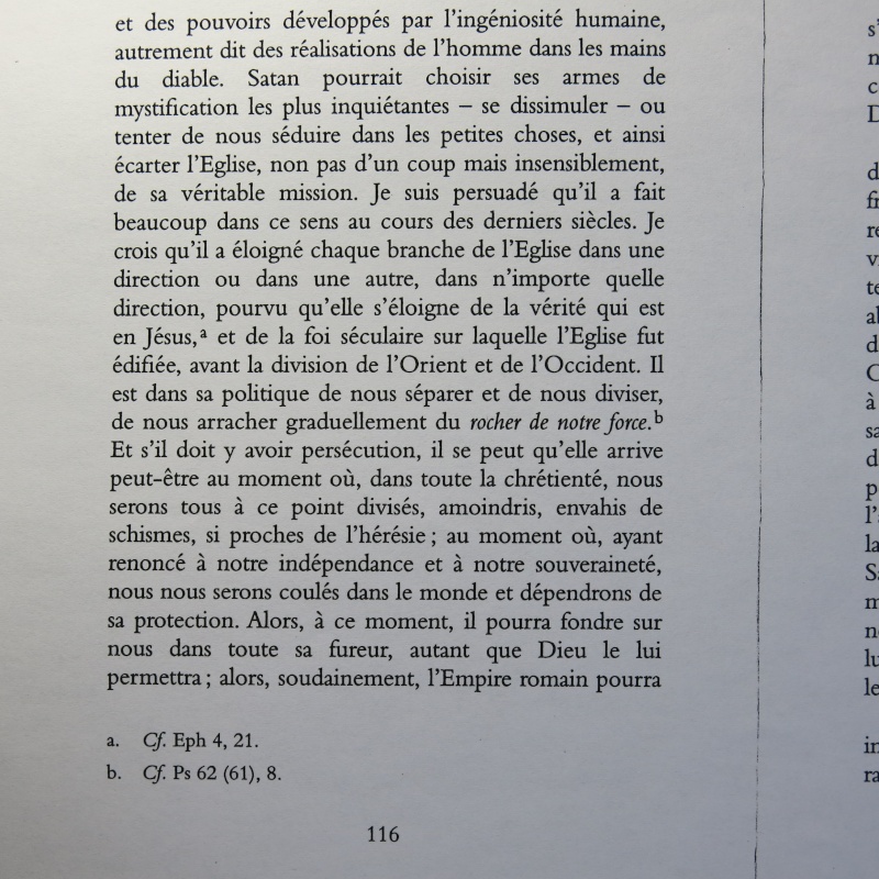 Cardinal John Henry Newman : Pour la première fois en français les Quatre Sermons sur l'Antichrist ! - Page 15 Img_0169