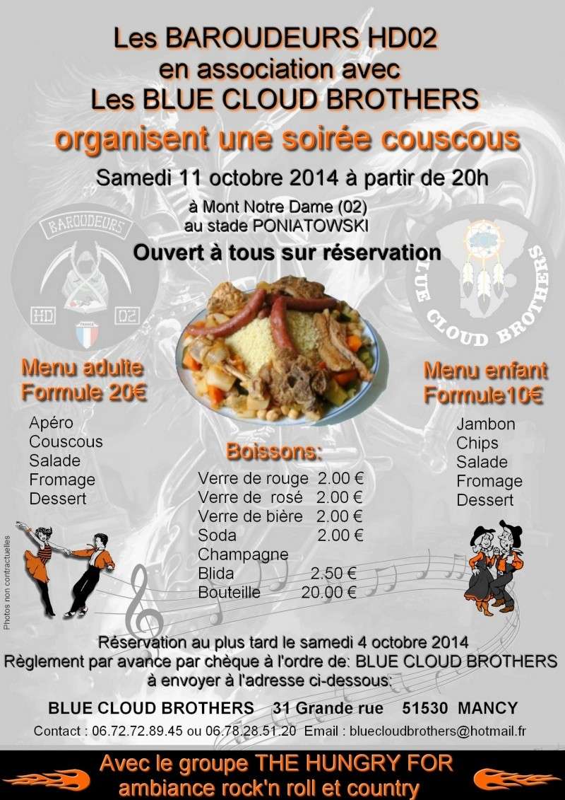 Soirée couscous sur réservation à Mont notre Dame le 11 octobre 2014 à partir de 20h Soiree10