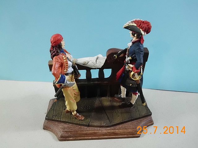 Romeo RM 75-006/005 - Anne Bonny + Calico Jack - 75mm Zinnbausatz - Galerie 722