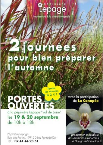 Portes ouvertes Pépinière Lepage (49 près d'Angers) 19 et 20/09/2014