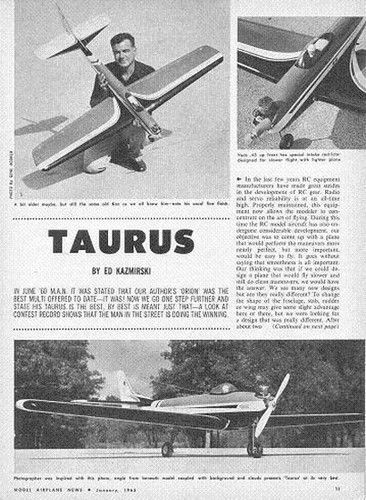 Les Avions radiocommandés de 1960 à 1972 Taurus14