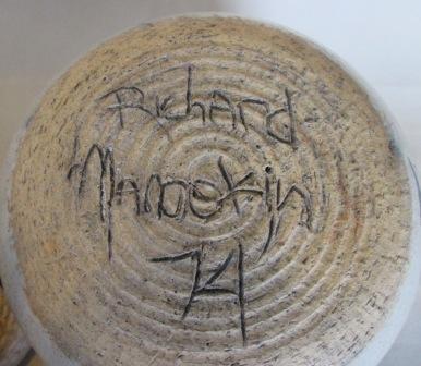 Pot with ink decoration.  Possibly Richard Marskin ..? Ink_po12