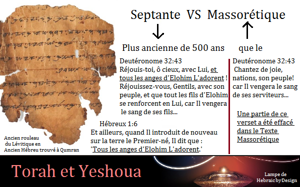 Septante VS Massorétique Septan11