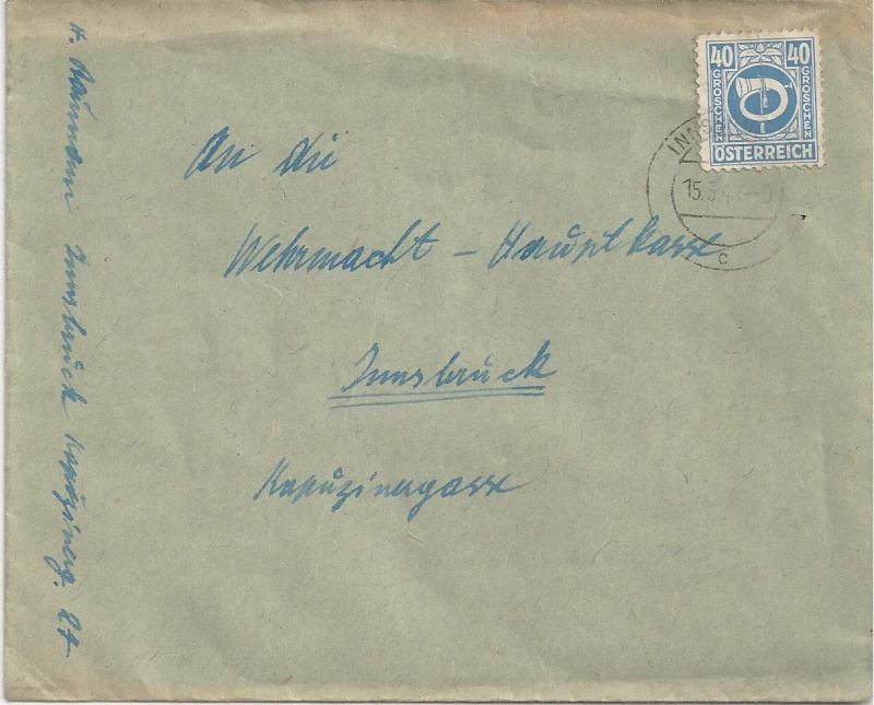 Posthornzeichnung - ANK 697-713 - Belege Bild101
