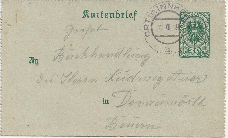 Inflation in Österreich - Belege - 1918 bis 1925 - Seite 3 Bild148