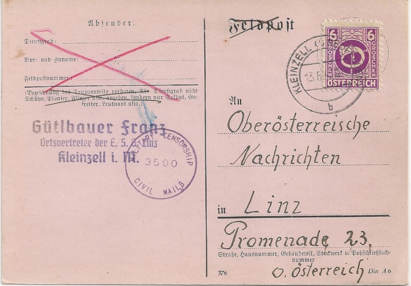 stempel - "Österreich im Juni 1945" Bild_312