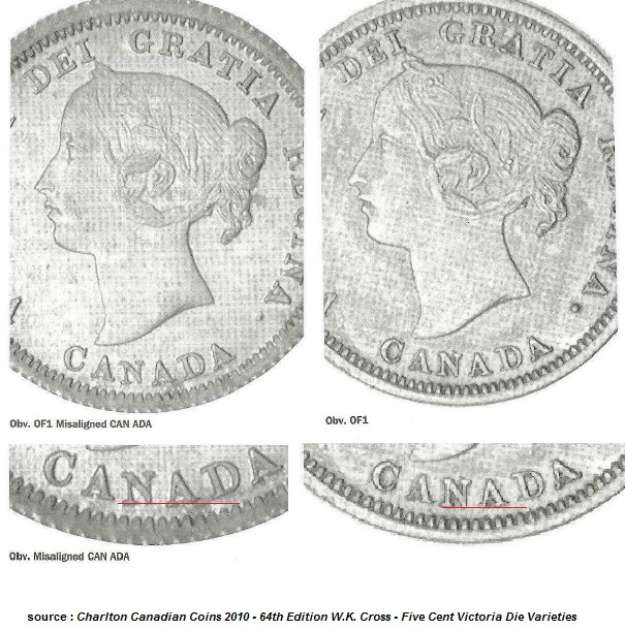 1858 - Petite Date - CANADA Désaligné (Misaligned) Sans_t12