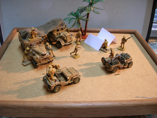 jeep Willis,Chevrolet 30 cwt et camion Moris 4x4 du LRDG (matchbox,1/72) Dscn3130