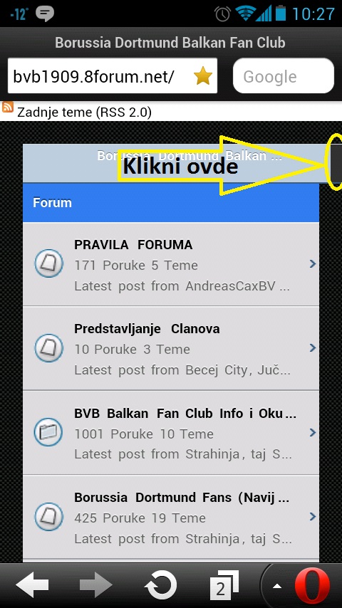 BVB Balkan Mobilna stranica Bvb110