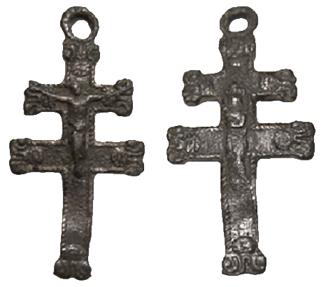 cruz patriarcal  Virgen con Niño,  ff S-XVII-pp S-XVIII - [Pec010/S-XVII]* Crucif25