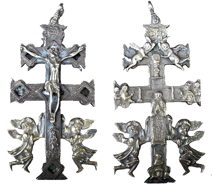 Cruz de Caravaca - Alegoria  leyenda Santa Cruz.  S-XVIII -[Pec011/S-XVIII]* Crucif37
