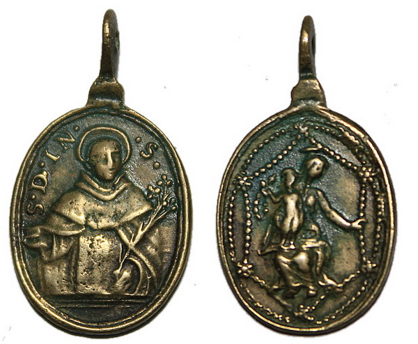 Recopilación medallas de Santo Domingo de Guzmán. Notas iconográficas. Mb06-p10