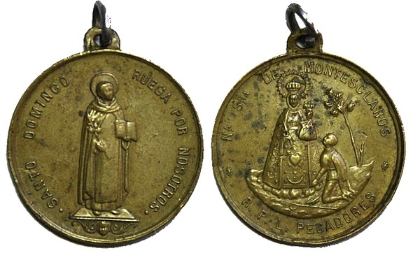 Recopilación medallas de Santo Domingo de Guzmán. Notas iconográficas. Pescud44