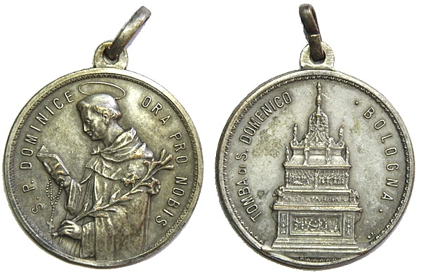 Recopilación medallas de Santo Domingo de Guzmán. Notas iconográficas. Pescud51