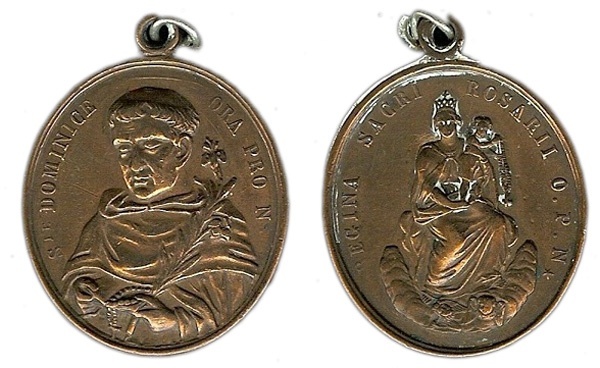 Recopilación medallas de Santo Domingo de Guzmán. Notas iconográficas. Pescud64