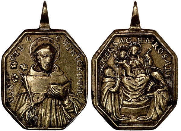 Recopilación medallas de Santo Domingo de Guzmán. Notas iconográficas. Pescud65