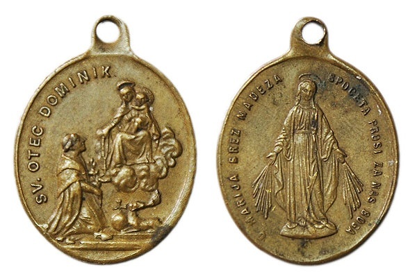 Recopilación medallas de Santo Domingo de Guzmán. Notas iconográficas. Pescud68