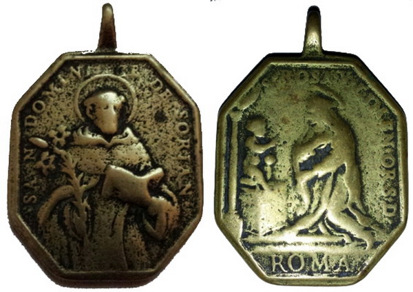 Recopilación medallas de Santo Domingo de Guzmán. Notas iconográficas. Sd02_k10