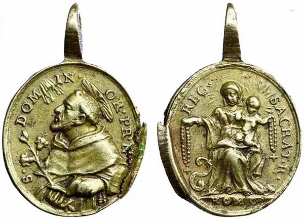 Recopilación medallas de Santo Domingo de Guzmán. Notas iconográficas. Sdi09_10