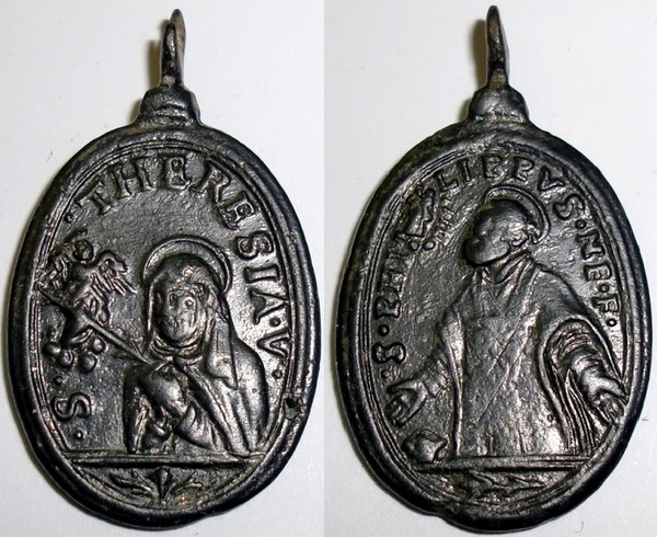 Transverberación Santa Teresa de Jesús / San Felipe Neri - S. XVII (SXVII-O113) Teresa11