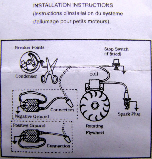 Rupteur et condensateur pour motofaucheuse Motostandards (1954) Z3o7og10
