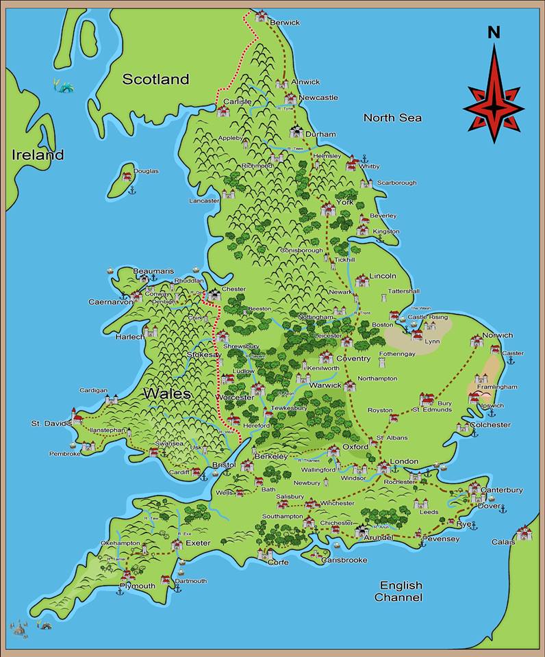 Map of Medieval England! 10859910