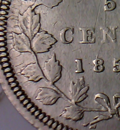 1858 - Coins Entrechoqués Légende sur le Revers (Reverse Legend Die Clash) Sans_t21