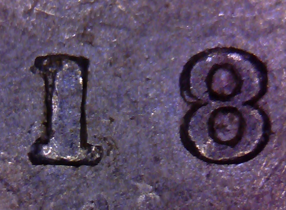 1871 - Dbl. Légende & "187" + Dbl. Entrechoqués Revers Sans_t65