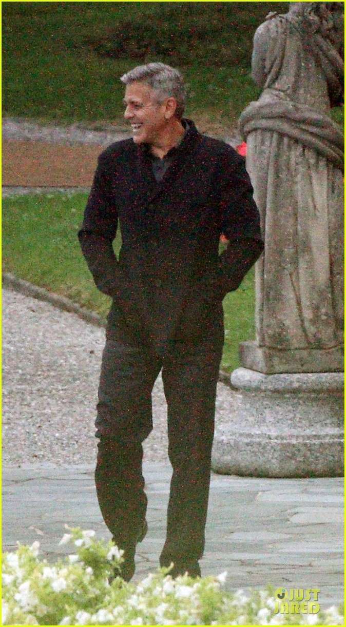 George Clooney and Grant Heslov at Villa D'Este yesterday in Como Ass1210