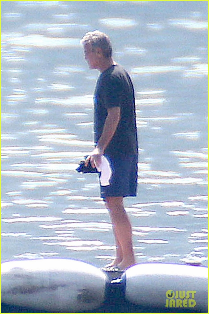 8 August 2014: George Clooney on the Dock at Lake Como Dock11