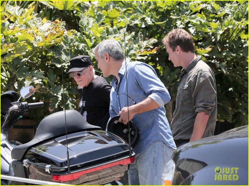 George Clooney and Rande Gerber at Cafe Habana Neu10
