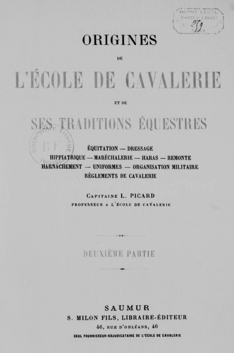 sellerie et harnachement de cavalerie. (Deuxieme Partie) * - Page 20 F4_hig12