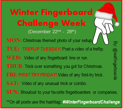 Instagram Winter Fingerboard Challenge Week Winter10