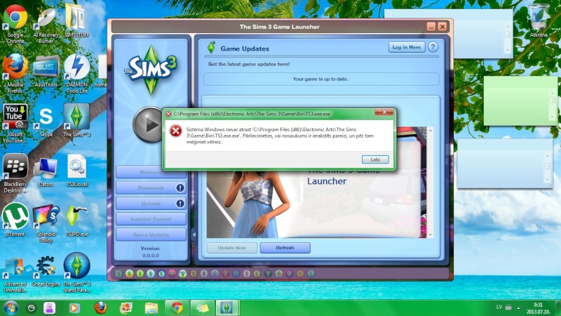 The Sims 3: won't start Sims3p12