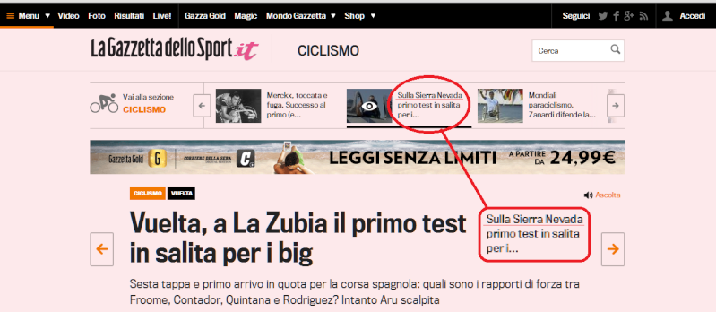 2014 - Vuelta a España 2014 (Giro di Spagna 2014) - 6a tappa - Benalmádena-La Zubia - km 167,1 - (28 agosto 2014) Gazzat10