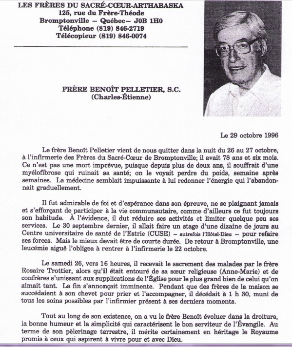 Pelletier, Frère Benoît, Frère du Sacré-Coeur Fryre_11