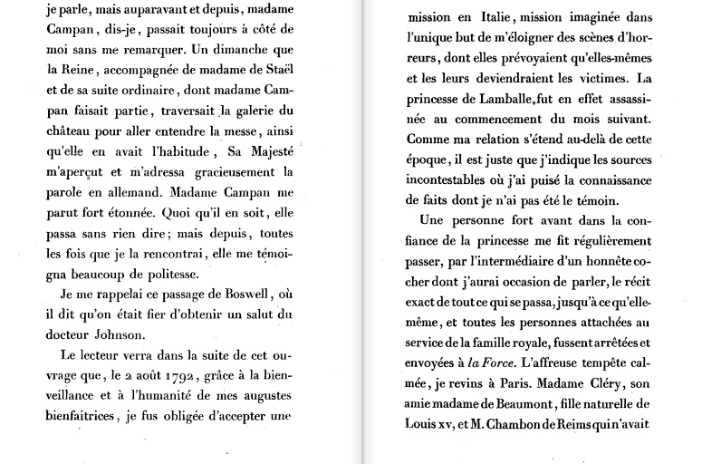 Mémoires relatifs à la famille royale de France pendant la Révolution. Catherine Govion Broglio Solari, née Hyde ou Hyams Page_h11