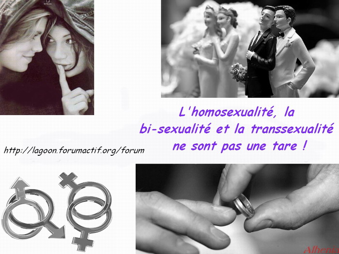 L'homosexualité,la bi-sexualité et la transsexualité ne sont pas une tare!