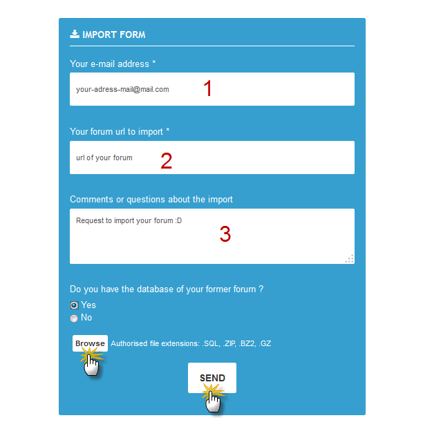 import - How to import your external forum on Forumotion? Import12