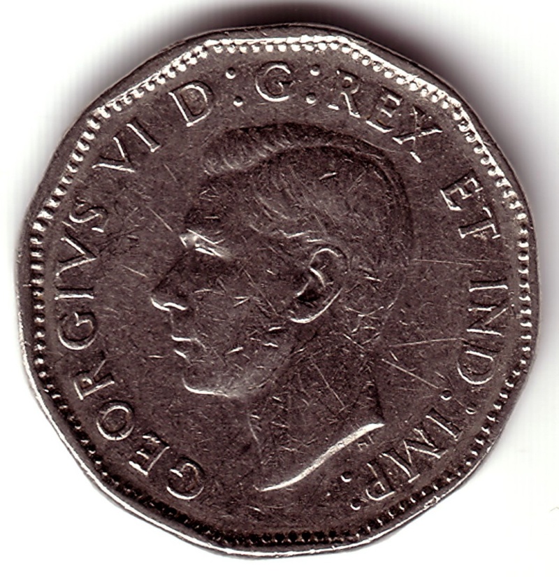 1947 - ML, Double 5 Cents, Feuille Droite, Castor & DA, Éclats sur 2e A, Coins Entr. devant le Roi 1947x-11