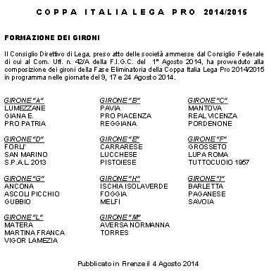 COPPA ITALIA LEGA PRO 2014/2015 Cattur13