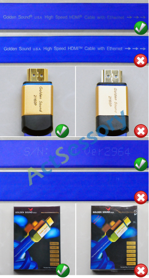 Golden Sound USA 4K HDMI Cable, Lifetime Warranty. 1-1 Exchange Gs_fak10