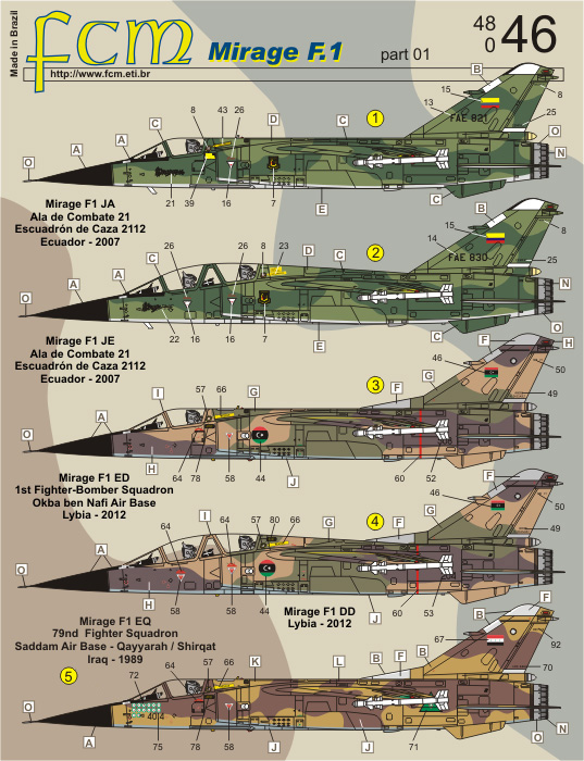 Mirage F1 Persan aux cocardes peu communes 48-46210