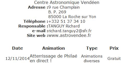 Atterrissage de Philae dans les différents musées de l'espace en france - 12/11/14 Scree214