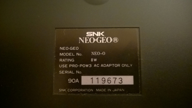 VENDS NEO AES JAP EN BOITE SERIAL MATCH SUPER ETAT :) VOIR LES PHOTOS Wp_20117