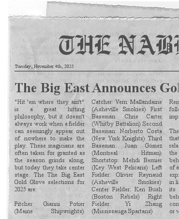 The Big East Announces Gold Glove Winners Newspa19