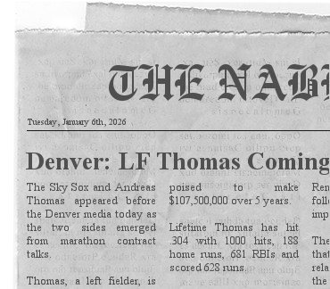 Denver: LF Thomas Coming to Town Newspa50