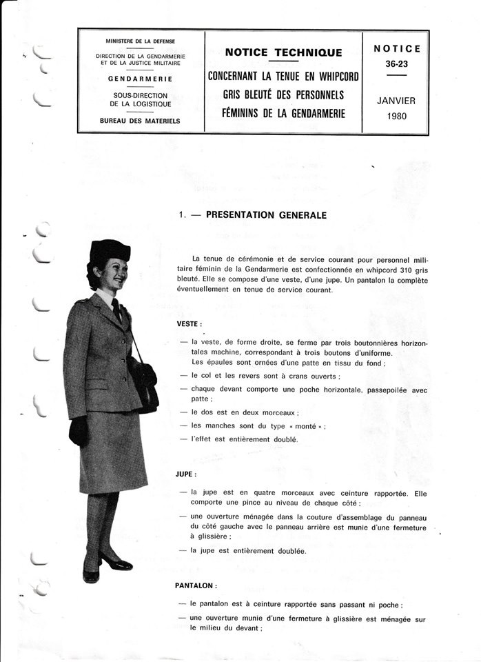 TENUE - NOTICE SUR LA TENUE DU PERSONNEL FEMININ Notice11